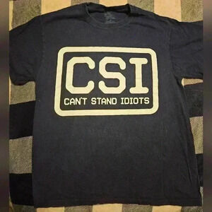 Ink Inc Men's Short Sleeve Navy Blue Funny Graphic T-shirt Size Medium